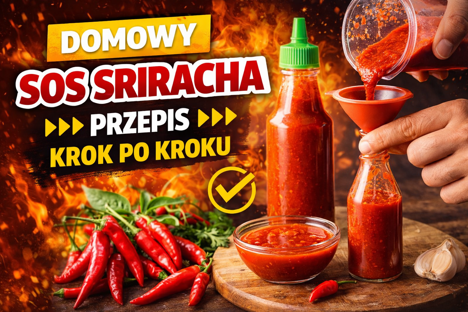 Domowy sos sriracha — przepis krok po kroku